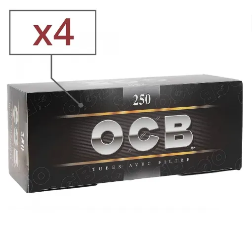 Picture of Box of 250 Ocb Tubes with Filter X4