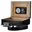 Picture of Black Lacquered Cigar Humidor Set Pm 17037