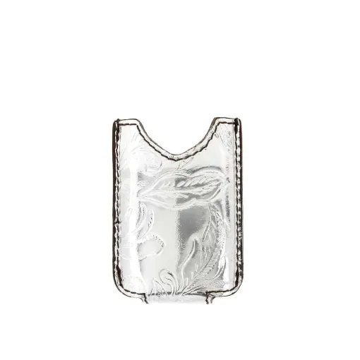 Picture of Recife Leather Lighter Case for Minijet Silver Metal Effect