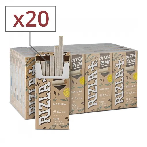 Picture of Rizla+ Natura Ultra Slim Filters in Sticks X20