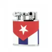 Picture of Table Lighter Peter Charles Paris Leather Cuban Flag