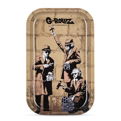 Picture of G-Rollz Banksy Graffiti Large Paparazzi Rolling Tray