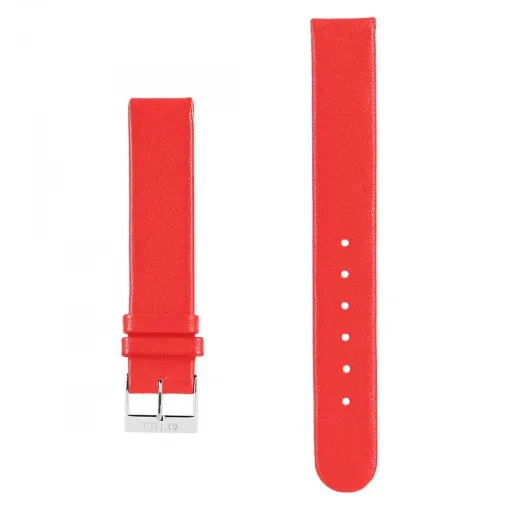 Picture of Akteo Flat Leather Watch Strap 16 Red