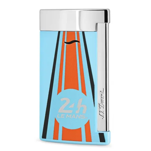 Picture of Dupont Le Mans Blue Chrome Slim 7 Lighter