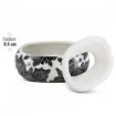 Picture of Xxl Oval Ashtray Ceramic Black and White Floral Model 3