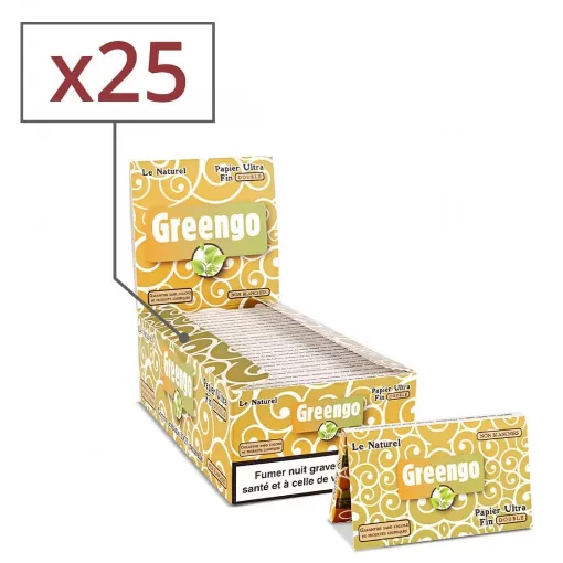 Picture of 25 Books of 100 Greengo Ultra Fine Unbleached Rolling Papers