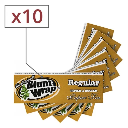 Picture of 10 Books of Blunt Wrap Gold Regular Rolling Papers