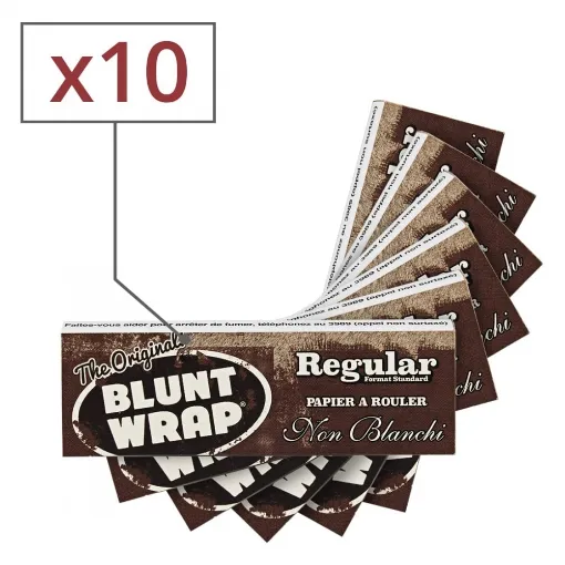 Picture of 10 Books of Blunt Wrap Unbleached Regular Rolling Papers