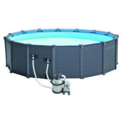 Picture of Intex Graphite Above Ground Pool Ø4.78m x 1.24m with Sand Filter