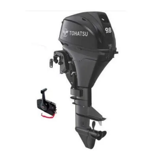 Picture of Tohatsu 4-Stroke Outboard Motor - Twin Cylinder - Electric Starter - Remote Control - 9.8 HP - Long Shaft