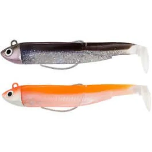 Picture of Black Minnow 70 Soft Bait Kit + Off Shore Weighted Head Fiiish