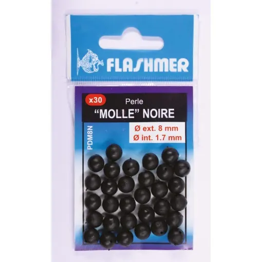 Flashmer - Black Soft Beads for Surf Fishing Rigs product image