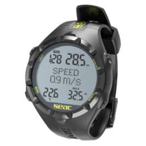 Picture of Seac Sub Apnea Hr Black/Yellow Underwater Hunting Computer Watch