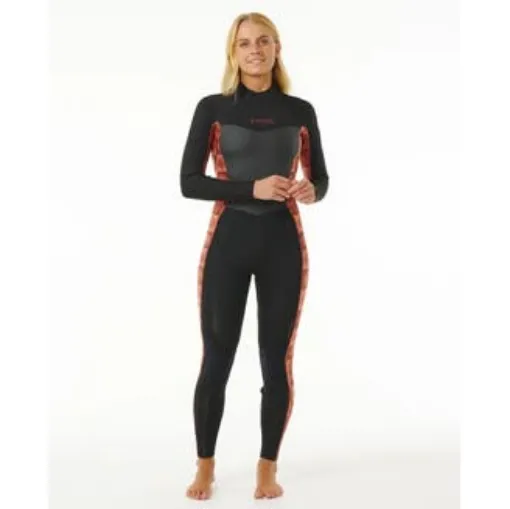 Picture of Rip Curl Women's Dawn Patrol Warmth 4/3 Mm Back Zip Surf Suit Rust