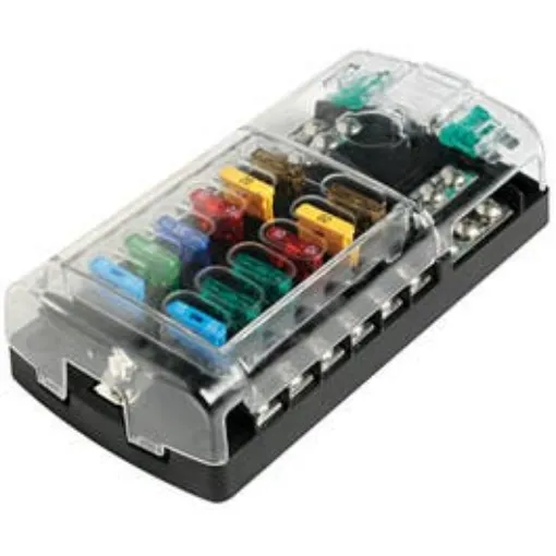 Picture of Standard Polycarbonate Fuse Box - 6 or 12 Slots - Osculati