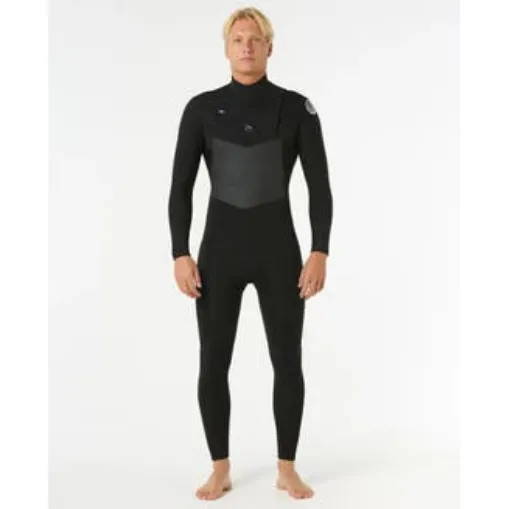 Picture of Rip Curl Men's Dawn Patrol Warmth 3/2 Mm Chest Zip Wetsuit Black