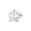 Coastal Group - Projection Hinge 65x40mm - Heavyweight Design product image