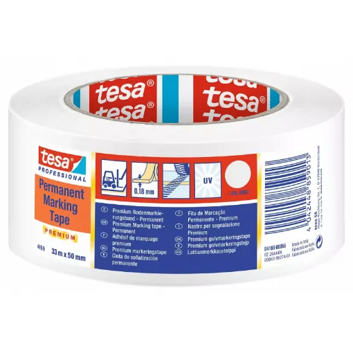 Picture of Permanent White Marking Adhesive 50mm Width 33m PVC