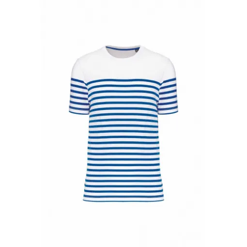 Picture of Embroidered Organic Cotton Striped T-Shirt for Men