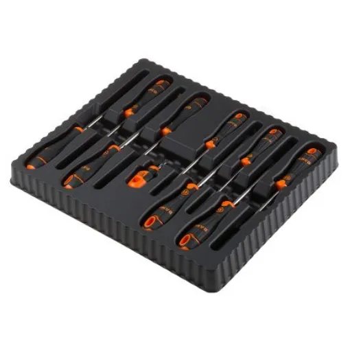 Bahco B219.010 Phillips; Pozidriv; Slotted; Square Screwdriver Set, 10-Piece product image