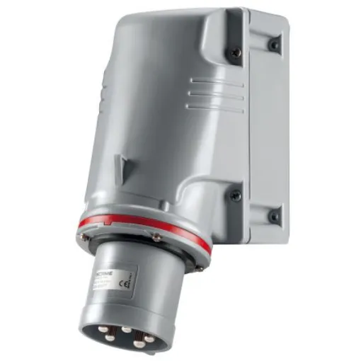 Scame IP44 Red Wall Mount 3P + N + E Industrial Power Plug, Rated At 63A, 415 V - 240.6397T product image
