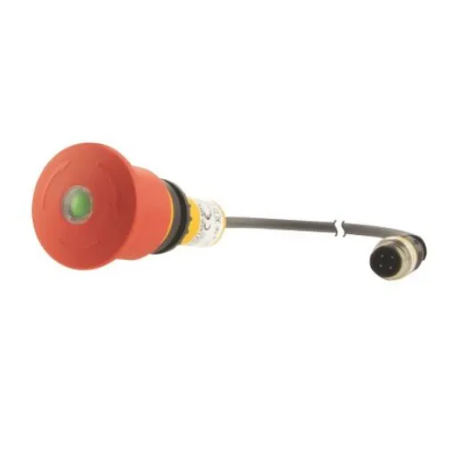 Eaton C22 Moeller Series Series Turn to Release Emergency Stop Push Button, 22.5mm Cutout, 2 N/C - 182972 C22-PVT45P-MPI-K02-P1 product image