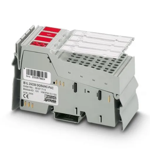 Phoenix Contact IB IL 24/230 DOR4/HC-PAC Series Relay Module, DIN Rail Mount, 24V Coil, SPST, 10A Load - 2897716 product image