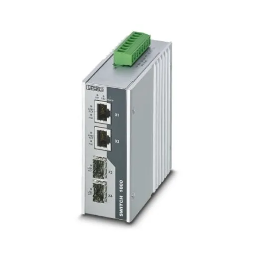 Phoenix Contact FL SWITCH 1000T-2POE-GT-2SFP Series DIN Rail Mount Industrial Ethernet Switch, 2 RJ45 Ports, - 1026765 product image