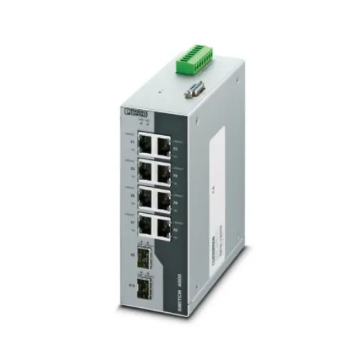 Phoenix Contact FL SWITCH 4008T-2SFP Series DIN Rail Mount Industrial Ethernet Switch, 8 RJ45 Ports, 10/100/1000Mbit/s - 2891062 product image