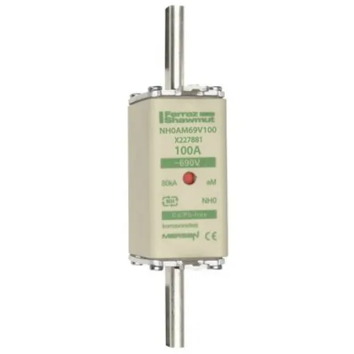 Mersen 100A NH Fuse, NH0, 690V ac - X227881 / NH0AM69V100 product image