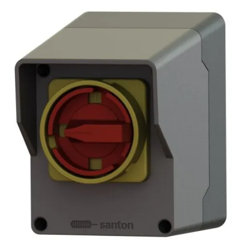SANTON 3P Pole Wall Mount Isolator Switch - 40A Maximum Current, 15kW Power Rating - CS40-3P-NONC-MP1-RY9 product image