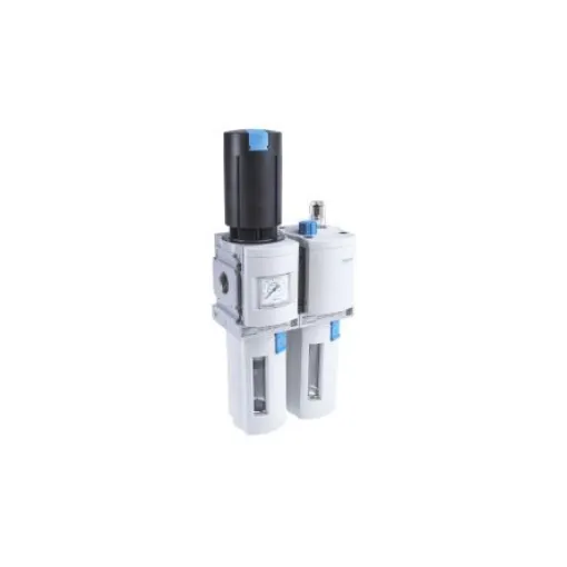 Festo G 1/2 FRL, Manual Drain, 40µm Filtration Size - With Pressure Gauge - MSB6-1/2-FRC5:J1M1 product image