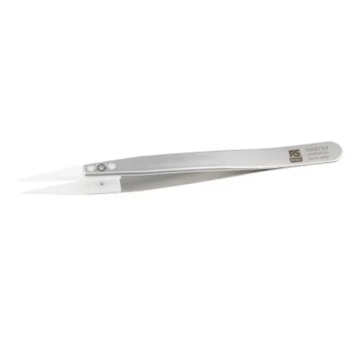 RS PRO 130 mm, Stainless Steel, Pointed, ESD Tweezers - 1369729 product image
