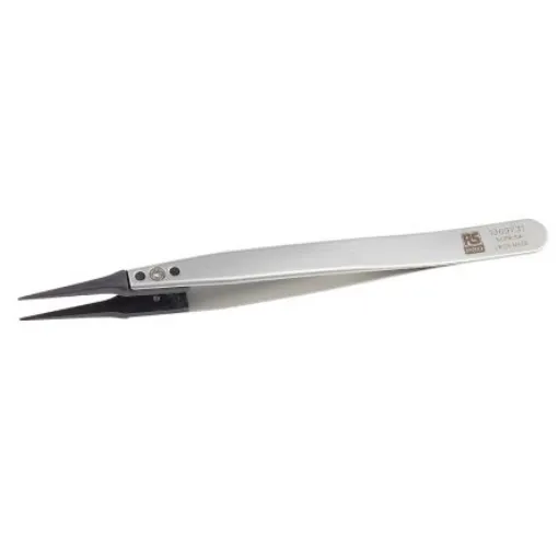 RS PRO 130 mm, Stainless Steel, ESD Tweezers - 1369731 product image