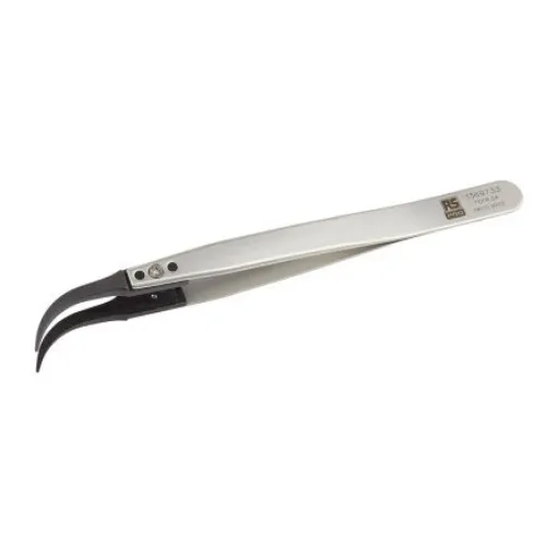 RS PRO 130 mm, Stainless Steel, ESD Tweezers - 1369733 product image