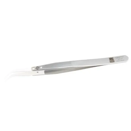 RS PRO 130 mm, Stainless Steel, Tweezers - 1369737 product image