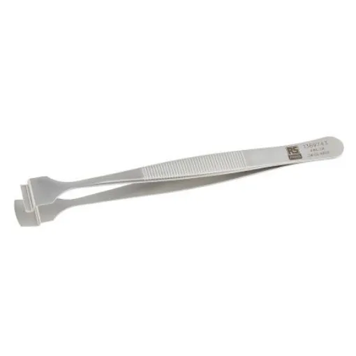 RS PRO 125 mm, Stainless Steel, Wafer, Tweezers - 1369743 product image