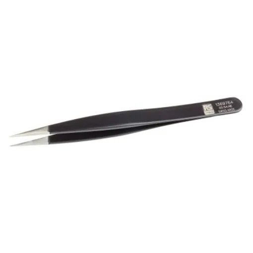 RS PRO 120 mm, Stainless Steel, Flat, ESD Tweezers - 1369764 product image