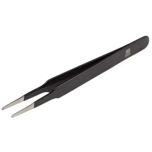 RS PRO 120 mm, Stainless Steel, ESD Tweezers - 1369768 product image