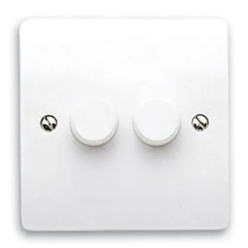 MK Electric 2 Way 2 Gang Dimmer Switch, 240V ac, 70W - K1524WHILV product image