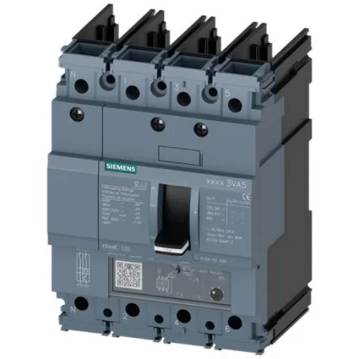 Siemens, SENTRON MCCB Molded Case Circuit Breaker 4P 25A, Breaking Capacity 10 kA, Cable Mount, Panel Mount - 3VA5125-6EC41-0AA0 product image
