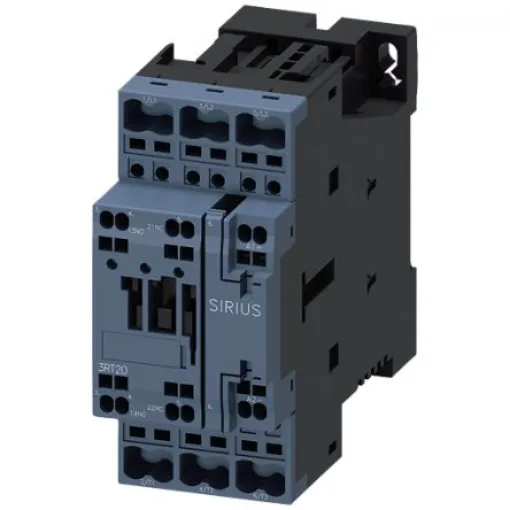 Siemens SIRIUS 3RT2 Contactor, 24 V Coil, 3-Pole, 12 A, 5.5 kW, NO/NC, 690 V - 3RT2024-2BB40-0CC0 product image