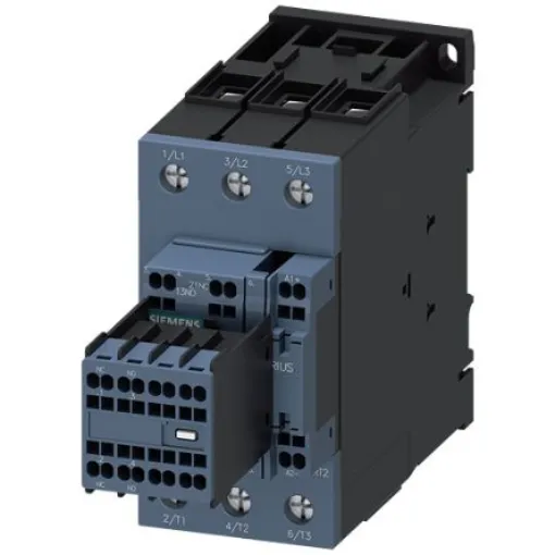 Siemens SIRIUS 3RT2 Contactor, 72 V dc Coil, 3-Pole, 70 A, 22 kW, 2NO + 2NC, 690 V - 3RT2036-3XJ44-0LA2 product image