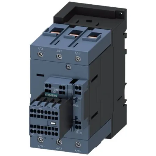 Siemens SIRIUS 3RT2 Contactor, 72 V dc Coil, 3-Pole, 130 A, 45 kW, 2NO + 2NC, 690 V - 3RT2046-3XJ44-0LA2 product image