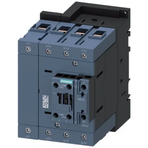Siemens SIRIUS 3RT23 Contactor, 400 V ac Coil, 4-Pole, 110 A, 1NC + 1NO, 400 V - 3RT2344-1AV00 product image