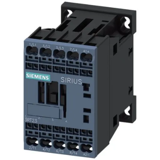 Siemens SIRIUS 3RT23 Contactor, 48 V dc Coil, 4-Pole, 18 A, 4 kW, NO, 690 V - 3RT2316-2BW40 product image