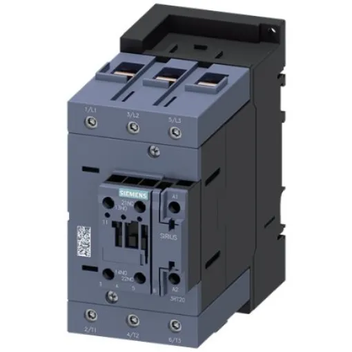 Siemens SIRIUS 3RT2 Contactor, 33 V Coil, 3-Pole, 110 A, 55 kW, NO/NC, 690 V - 3RT2047-1NB30-0CC0 product image