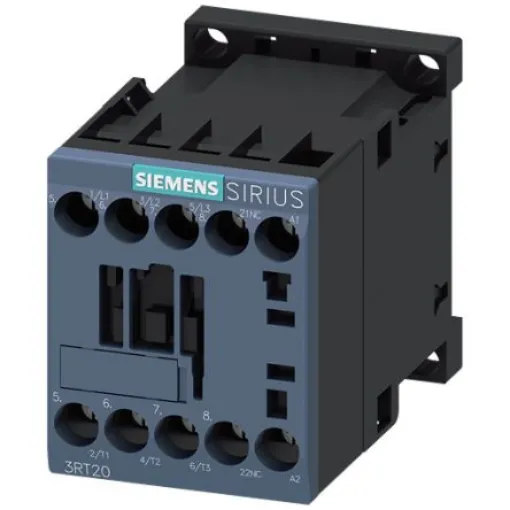 Siemens SIRIUS 3RT2 Contactor, 400 V Coil, 3-Pole, 22 A, 5.5 kW, 1NC, 690 V - 3RT2017-1AR62 product image