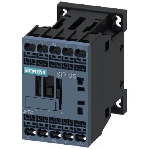 Siemens SIRIUS 3RT25 Contactor, 48 V dc Coil, 4-Pole, 12 A, 5.5 kW, 2NO + 2NC, 400 V - 3RT2517-2BW40 product image