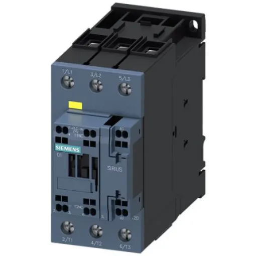 Siemens SIRIUS 3RT2 Contactor, 33 V Coil, 3-Pole, 80 A, 37 kW, 1NC, 690 V - 3RT2038-3SB30 product image